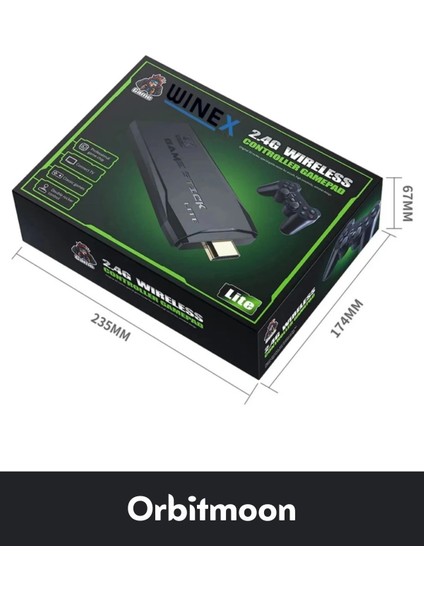 Yeni Üretim 4K Çözünürlük 2.4g Uyumlu Çift Kol Atari Kablosuz Retro 20000 Oyunlu Game Stick Atari modelleri