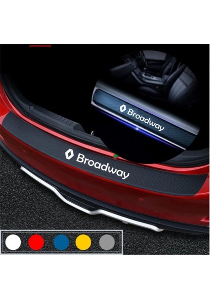 Renault Broadway Için Özel Yeni Uyumlu Aksesuar Oto Bagaj ve Kapı Eşiği Özel Yeni Sticker Seti Karbon