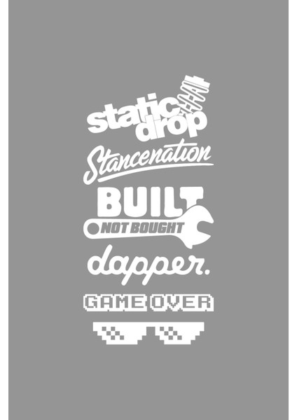 Oto Arka Cam Özel Yeni Sticker Ingilizce Model 70 40*20 cm