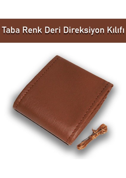 Fiat Palio Özel Süper Deri Direksiyon Kılıfı, Dikmeli Taba Spor Dikiş