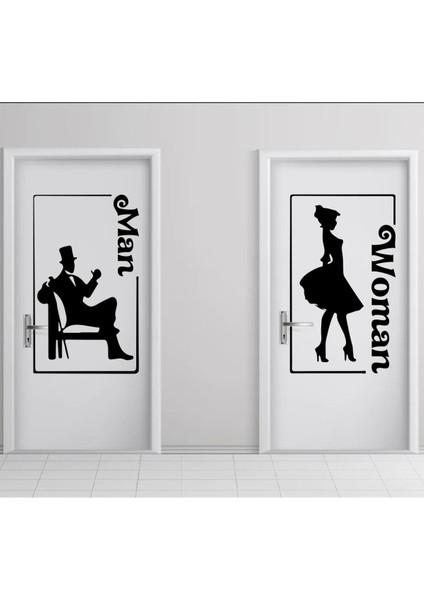 Man-Women Tuvalet-Wc Kapı Özel Yeni Sticker