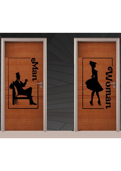 Man-Women Tuvalet-Wc Kapı Özel Yeni Sticker modelleri