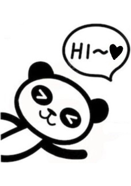 Oturma Odası Anahtarı Panda Baskılı Sticker 12 x 12 cm