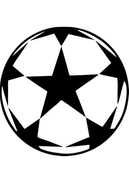 Futbol Topu Oto Özel Yeni Sticker Siyah 25 x 25 cm
