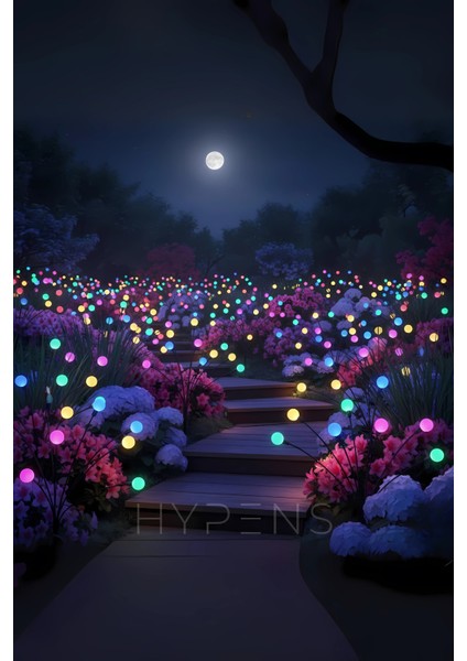 Renkli 6 Ledli Su Geçirmez Dekoratif Bahçe Çiçekleri Güneş Enerjili Süs Lamba Güneş Panelli Solar Bahçe Işıkları Aydınlatma Lamba Seti