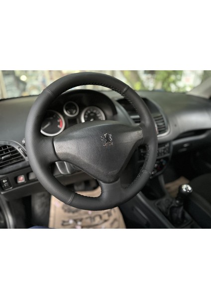 Peugeot Berlingo Araca Özgü Dikmeli Direksiyon Kılıfı Düz Siyah Ip modelleri