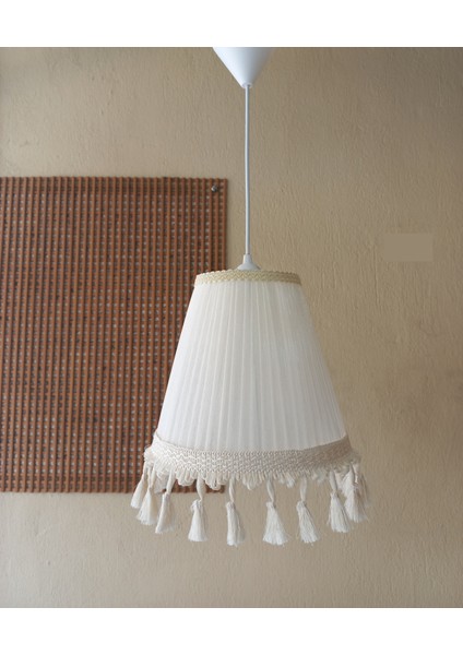 Krem Organze Avize M-160 Yatak Odası Çocuk Odası Genç ve Bebek Odası Avize Aydınlatma Sarkıt modelleri