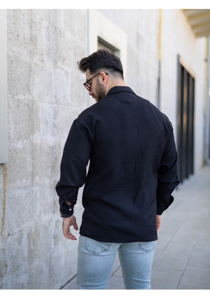 Siyah Keten Gömlek modelleri