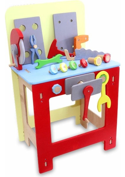 1014 Ahşap Tamirci Tezgahı - Lulubere Oyuncak fırsatları
