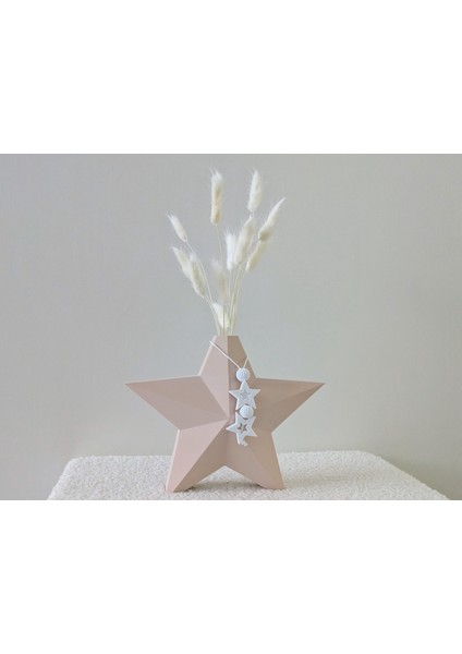 Yıldız Formlu Dekoratif Vazo – Kurutulmuş Çiçekli & Askılı Süs Detaylı fiyatları