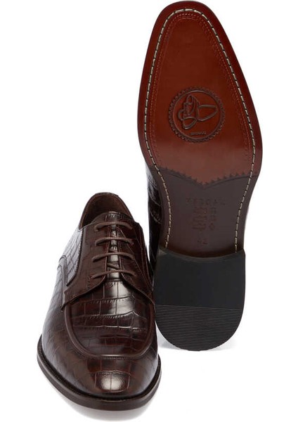 Kahve Hakiki Deri Erkek Klasik Ayakkabı - E24I1AY56658-D70
