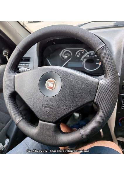 Fiat Palio Albea Araca Özgü Dikmeli Direksiyon Kılıfı Nokta Düz Siyah Ip
