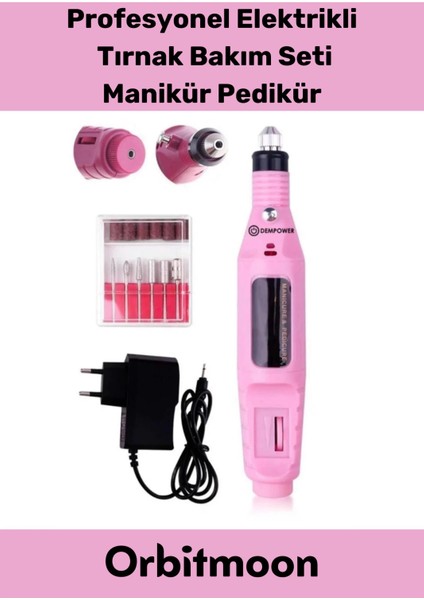 Profesyonel Seri 9V Elektrikli 6 Başlıklı Bakım Törpü Tırnak Ayak Nasır Mantar Manikür Pedikür Seti