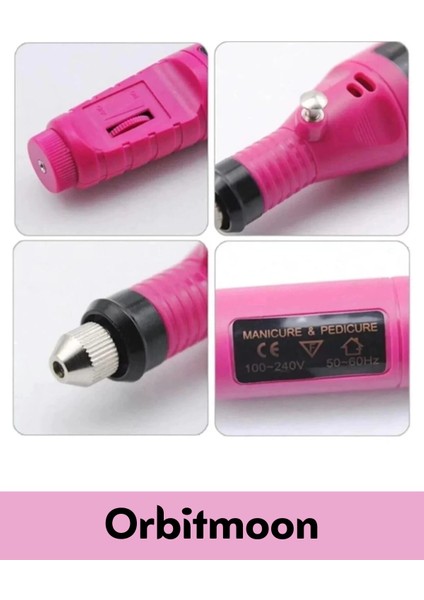 Profesyonel Seri 9V Elektrikli 6 Başlıklı Bakım Törpü Tırnak Ayak Nasır Mantar Manikür Pedikür Seti