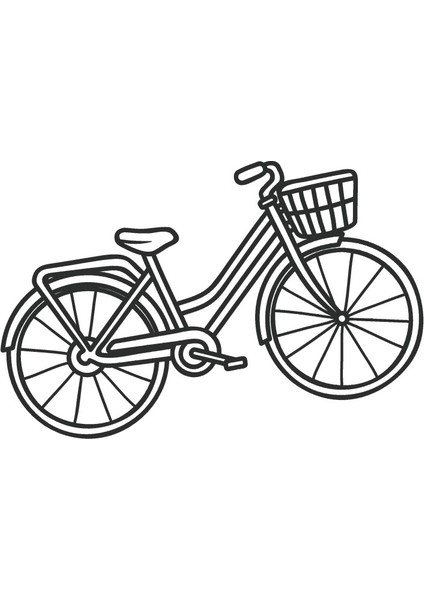 Bisiklet Model 1 Oto Özel Yeni Sticker 30 x 21 cm