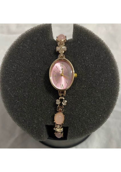 Pembe Taş Detaylı Kadın Kol Saati - 13