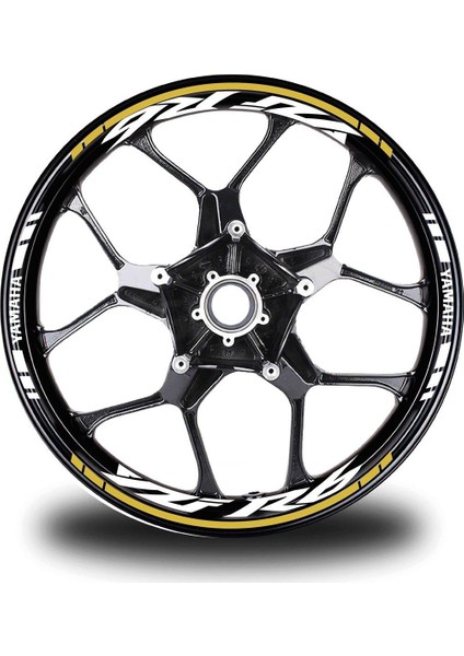 Koyu Sarı Yamaha R6 Jant Sticker Etiket