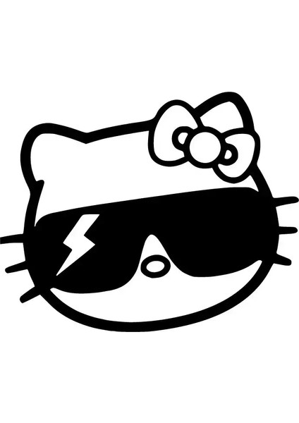 Hafiye Kedi Oto Özel Yeni Sticker Siyah 25 x 20 cm