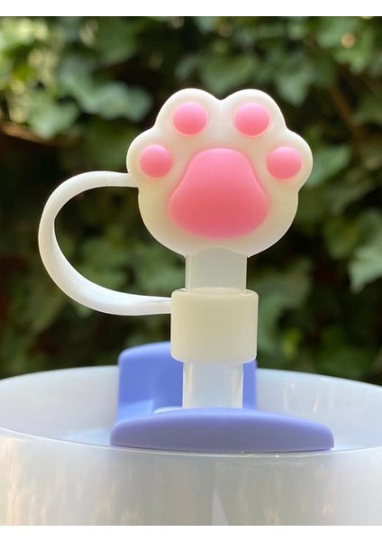 1 Adet Renkli 10 mm Için Pipet Tıpası Çiçekli Pipet Kapağı Quencher Pipet Tıpası 40 Oz ve 30 Oz Uyumlu