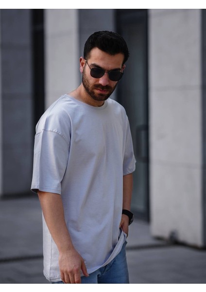 Basic Gri Oversize T-Shirt