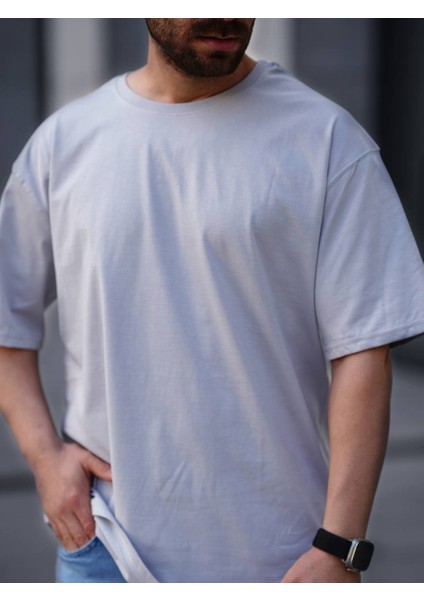 Basic Gri Oversize T-Shirt modelleri