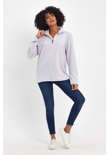 Süperlife Kadın Rahat Kalıp Softech Polar Yarım Fermuarlı Sweatshırt SPR24PWK20 modelleri