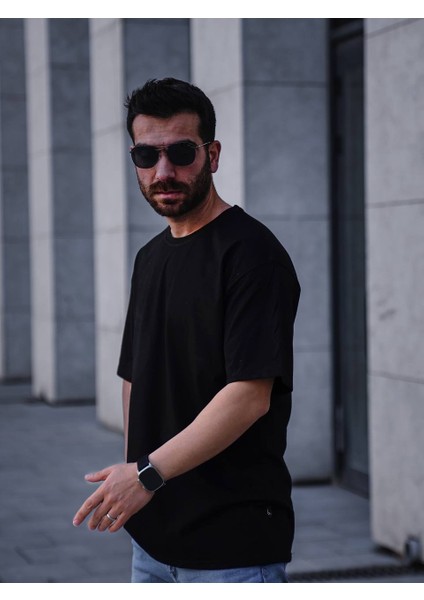 Basic Siyah Oversize T-Shirt modelleri