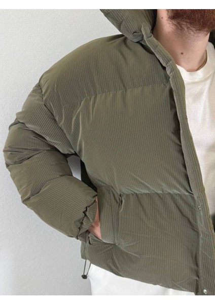 Frostline Erkek Haki Oversize Şişme Mont Soğuk Havalarda Konfor ve Şıklık Sunan Yüksek Kalite modelleri