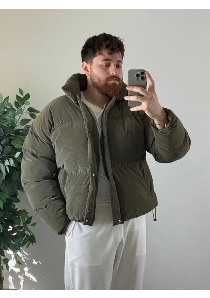Frostline Erkek Haki Oversize Şişme Mont Soğuk Havalarda Konfor ve Şıklık Sunan Yüksek Kalite fırsatları