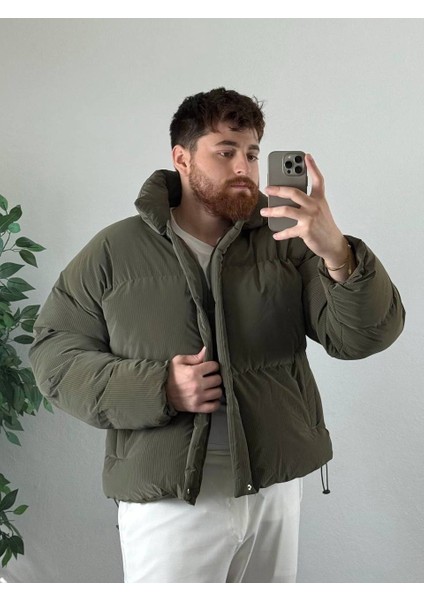 Frostline Erkek Haki Oversize Şişme Mont Soğuk Havalarda Konfor ve Şıklık Sunan Yüksek Kalite indirimleri