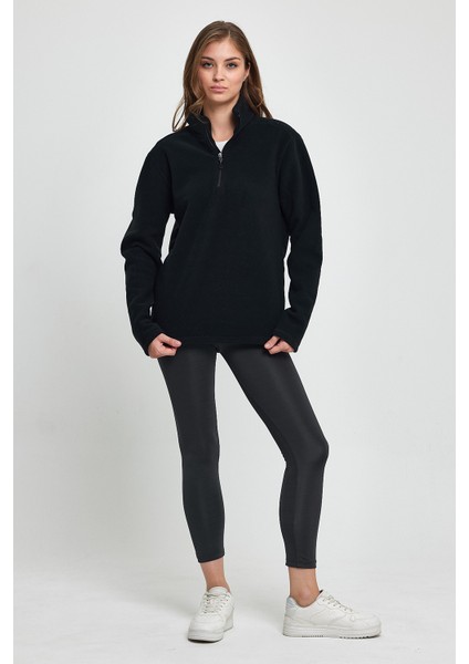 Süperlife Kadın Rahat Kalıp Softech Polar Yarım Fermuarlı Sweatshırt SPR24PWK20 fırsatları
