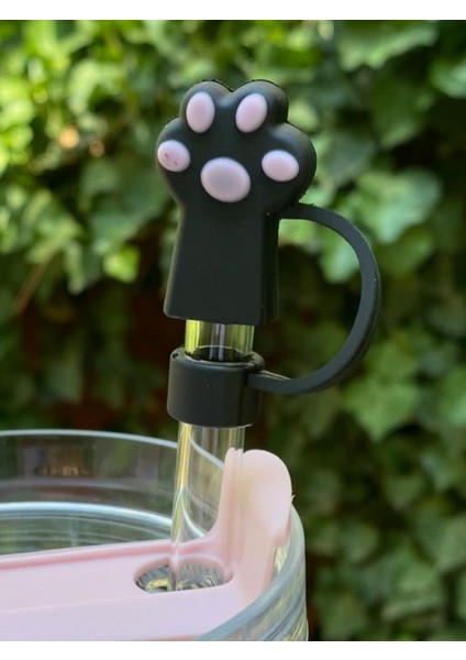 1 Adet Renkli 10 mm Için Pipet Tıpası Çiçekli Pipet Kapağı Quencher Pipet Tıpası 40 Oz ve 30 Oz Uyumlu