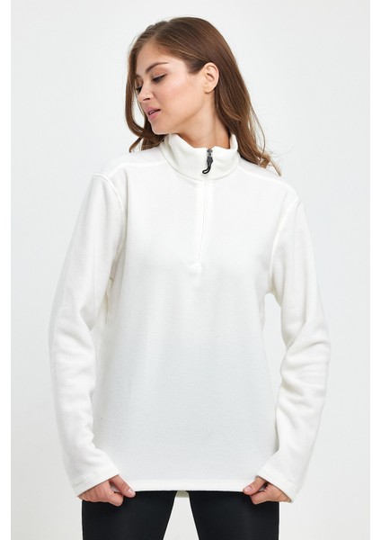 Süperlife Kadın Rahat Kalıp Softech Polar Yarım Fermuarlı Sweatshırt SPR24PWK20