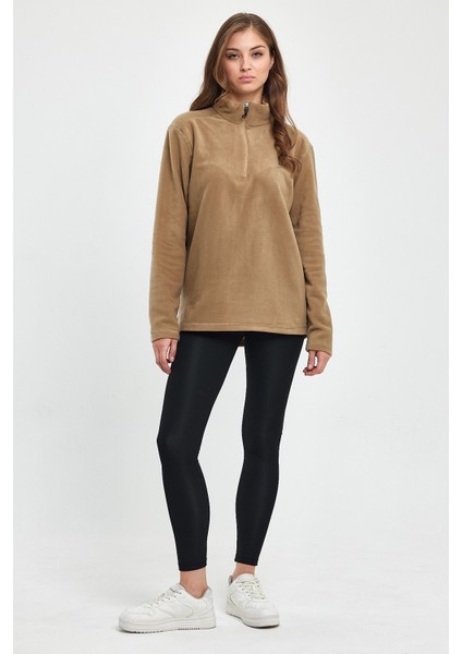 Süperlife Kadın Rahat Kalıp Softech Polar Yarım Fermuarlı Sweatshırt SPR24PWK20 fiyatları