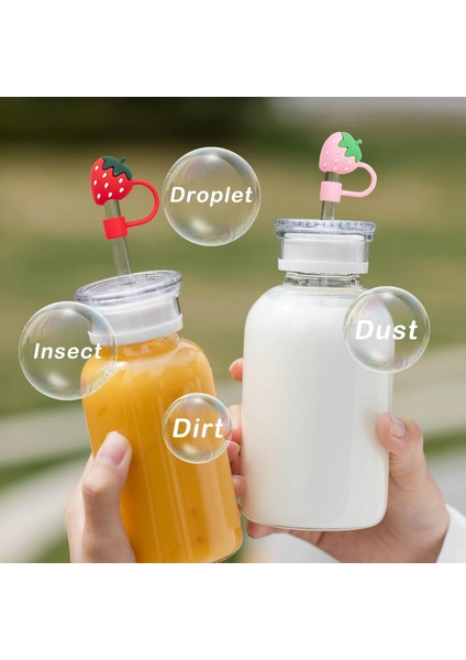 1 Adet Renkli 10 mm Için Pipet Tıpası Çiçekli Pipet Kapağı Quencher Pipet Tıpası 40 Oz ve 30 Oz Uyumlu