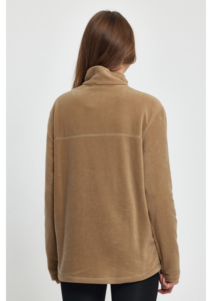 Süperlife Kadın Rahat Kalıp Softech Polar Yarım Fermuarlı Sweatshırt SPR24PWK20 indirimleri