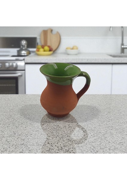 Kırmızı Toprak Sırlı El Yapımı Kupa Bardak | Büyük Meşrubat Bardağı fiyatları