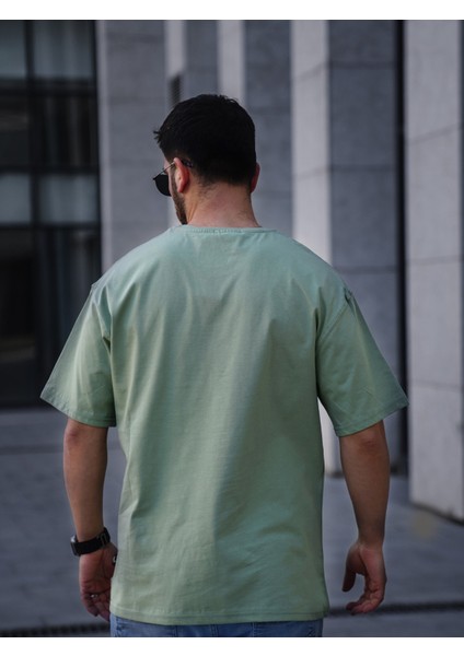 Basic Su Yeşili Oversize T-Shirt fiyatları