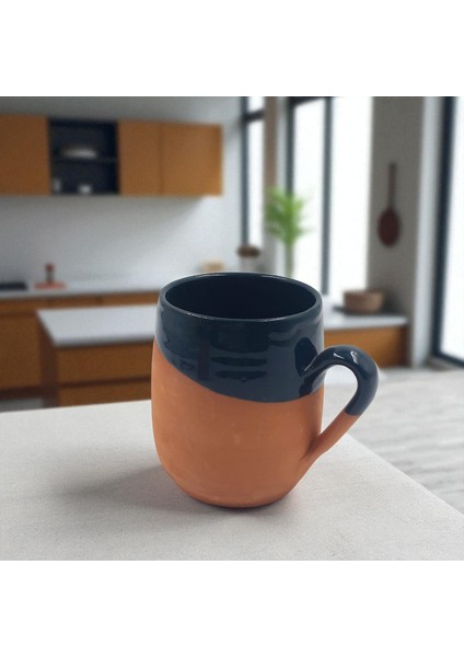 Kırmızı Toprak Sırlı El Yapımı Kupa Bardak | Büyük Meşrubat Bardağı fiyatları