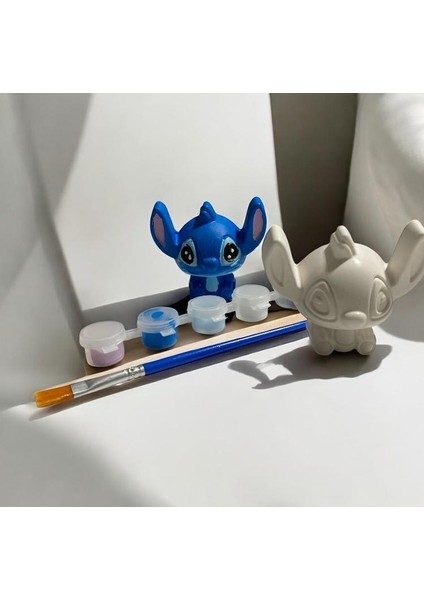 Boyanabilir Set Alçı Stitch Figürlü