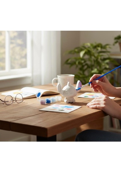 Boyanabilir Set Alçı Stitch Figürlü