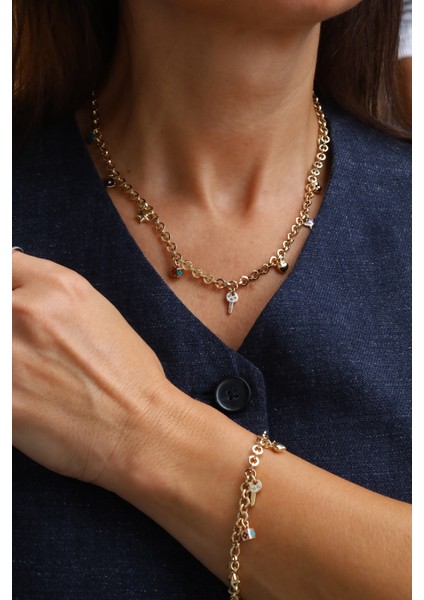 14 Ayar Altın Cetaş Eterna Zincir Set indirimleri