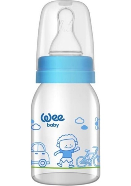 Mavi Cam Biberon, 125ML, Kiraz Uçlu, Sağlıklı ve Şık Tasarım