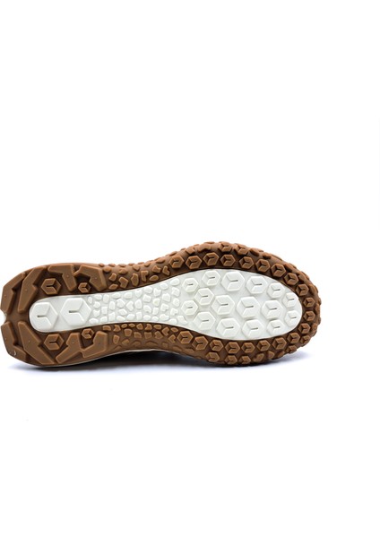 G25K537 Hafif ve Esnek Tasarım Hakiki Nubuk Deri Lastik Bağcıklı Erkek Camel Günlük Ayakkabı