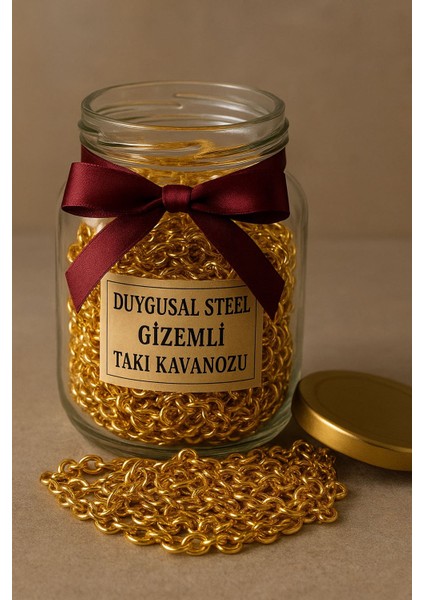 sürpriz takı kavanozu kararmayan kalite çelik vip takılar/ kendine hediye fiyatları