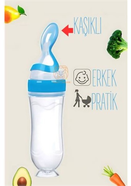 Şeffaf Silikon Mama Biberonu, Ergonomik Tasarım ve Güvenli Kullanım Sağlar.