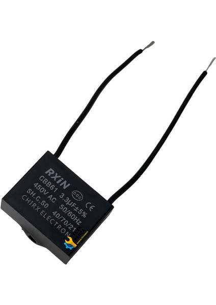 Vantilatörü Kondansatör 2 Kablolu (3.3µf Kapasitans)