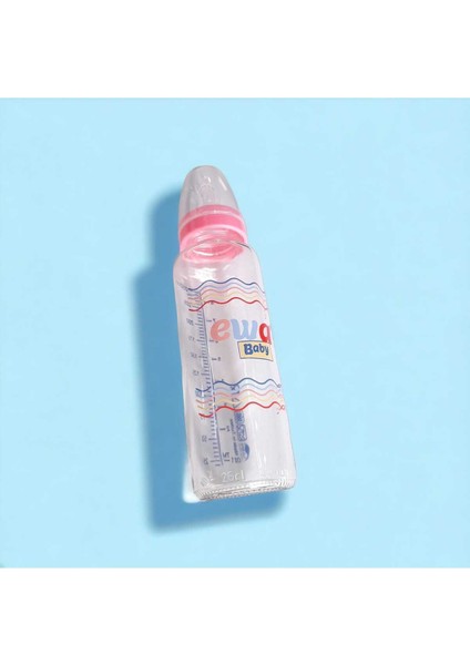 Pembe 250ML Cam Biberon, Ewa Baby, Sağlıklı ve Güvenli Bebek Beslenmesi
