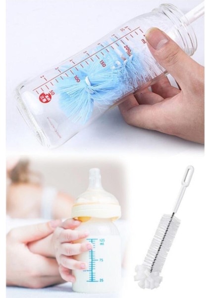 Pratik ve Hijyenik Bebek Biberon Temizleme Fırçası, Kolay Kullanım ve Güvenli Temizlik Sağlar.