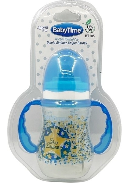 Mavi Baby Time Damla Akıtmaz Kulplu Bardak 250ML